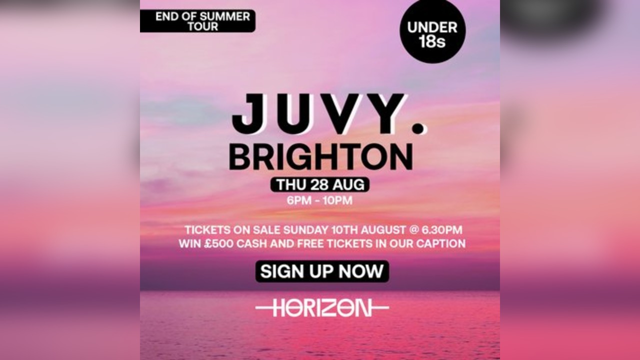 JUVY Under 18s - EndOfSummerTour - Thus 28 Aug - Brighton