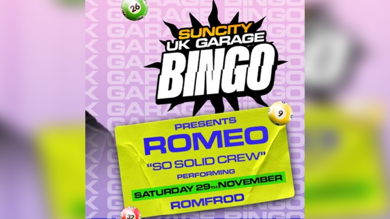 UK GARAGE BINGO with MC ROMEO SO SOLID CREW