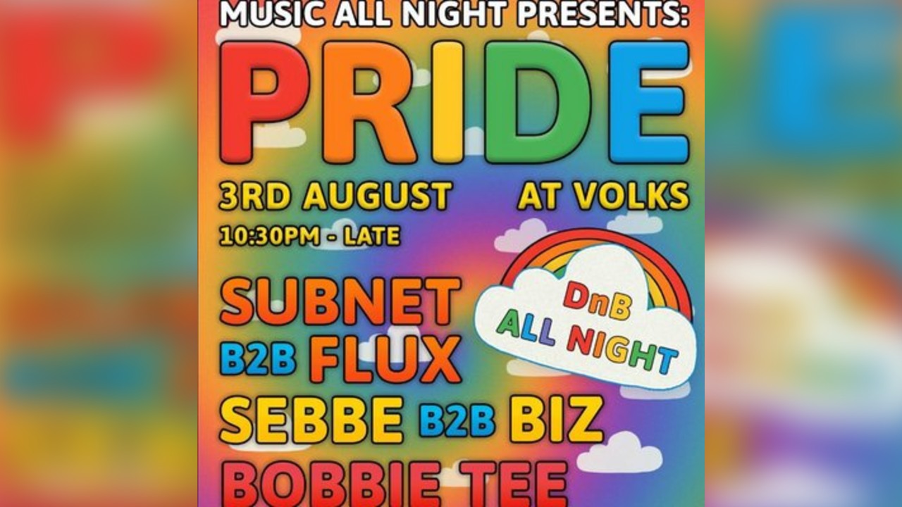 Music All Night -  PRIDE SUNDAY @ THE LEGENDARY VOLKS NIGHTCLUB