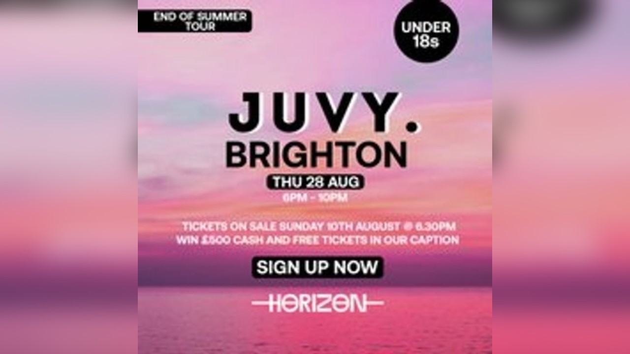JUVY Under 18s - EndOfSummerTour - Weds 27 Aug - Brighton