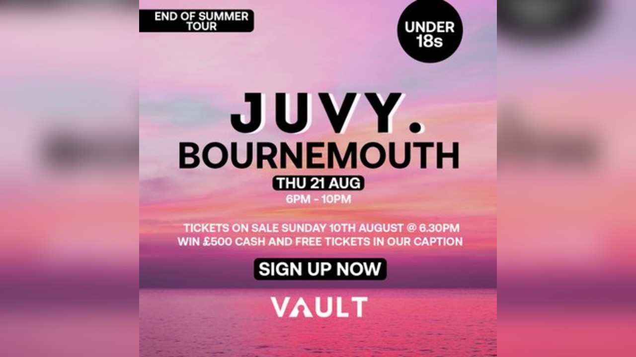 JUVY Under 18s - EndOfSummerTour - Thus 21 Aug - Bournemouth