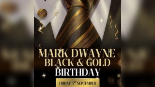 Mark Dwayne Black & Gold Birthday Party