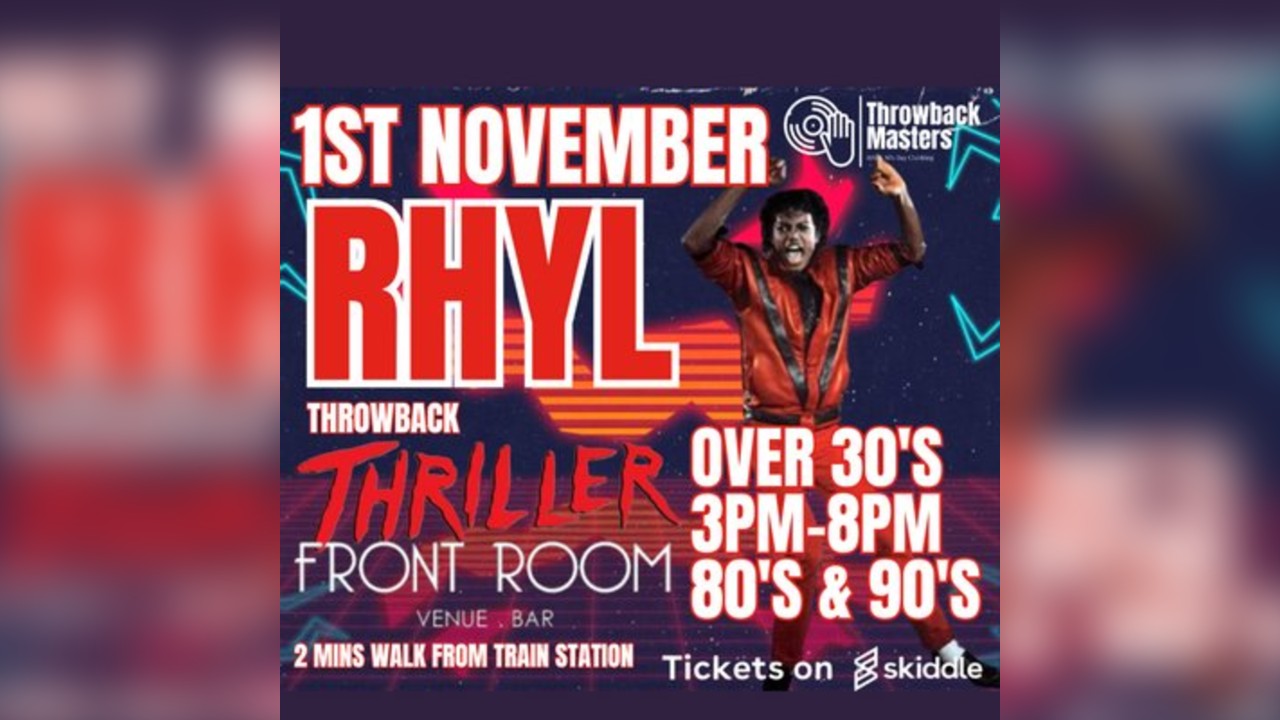 Throwback Masters Rhyl Over 30's Halloween Throwback Thriller