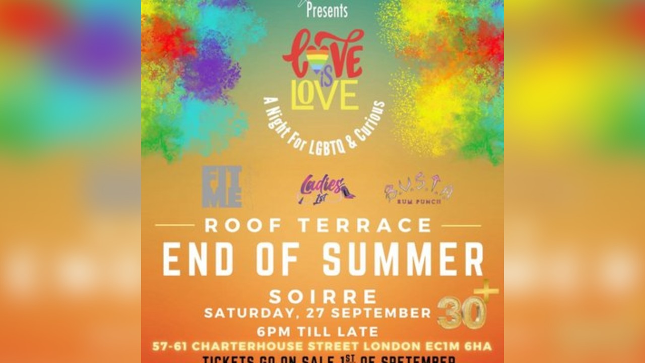 Roof top terrace end of summer soiree