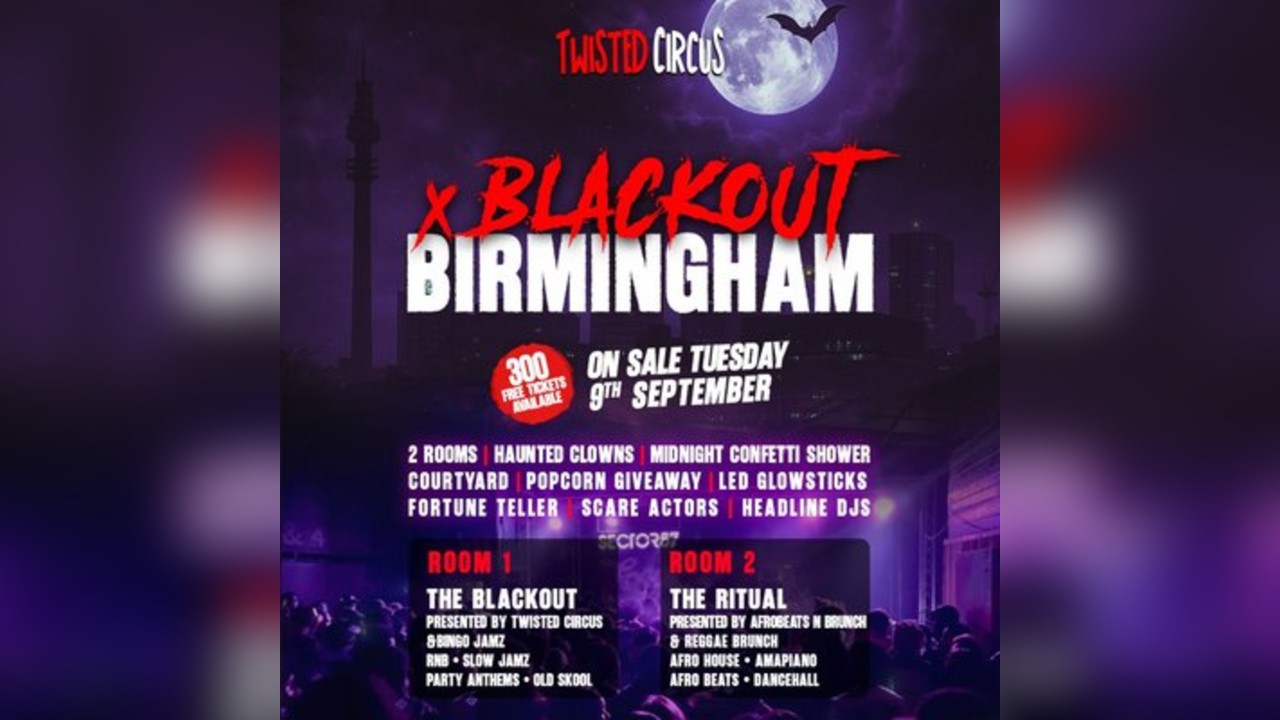 Twisted Circus Halloween Blackout | Indoor Festival | Birmingham