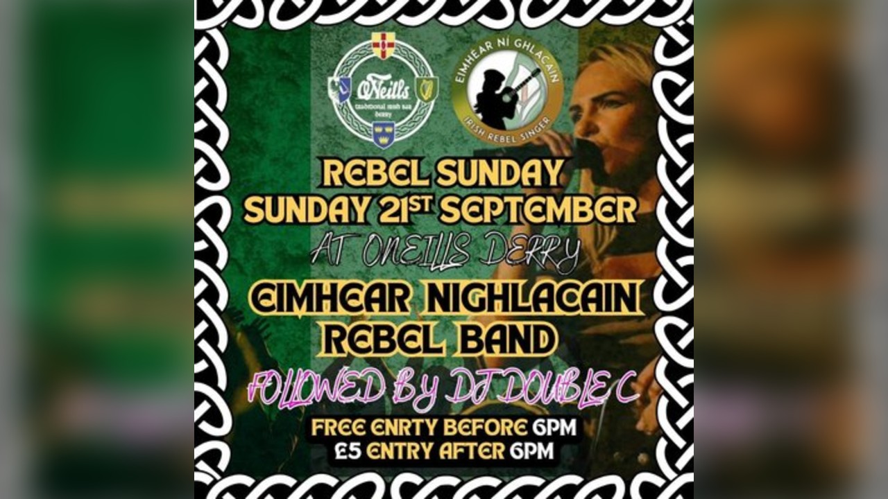 Eimhear Glackin Rebel Band & Double C, Live at O'Neills