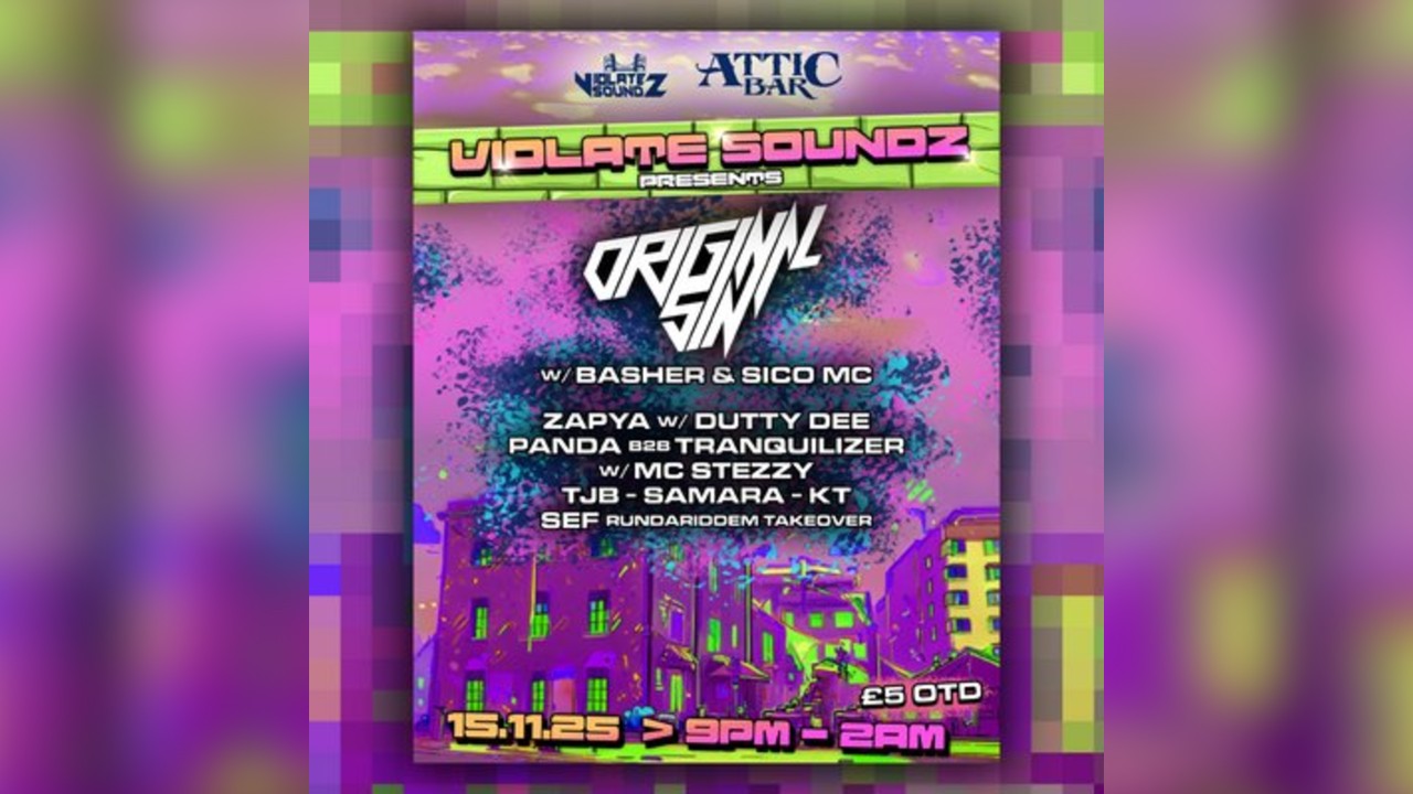 Violate Soundz presents: Original Sin + support