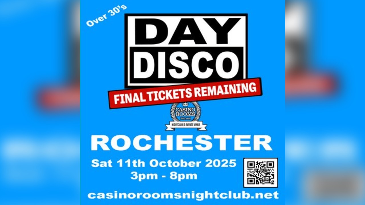 Day Disco (Over 30's) - Saturday 11th October 2025