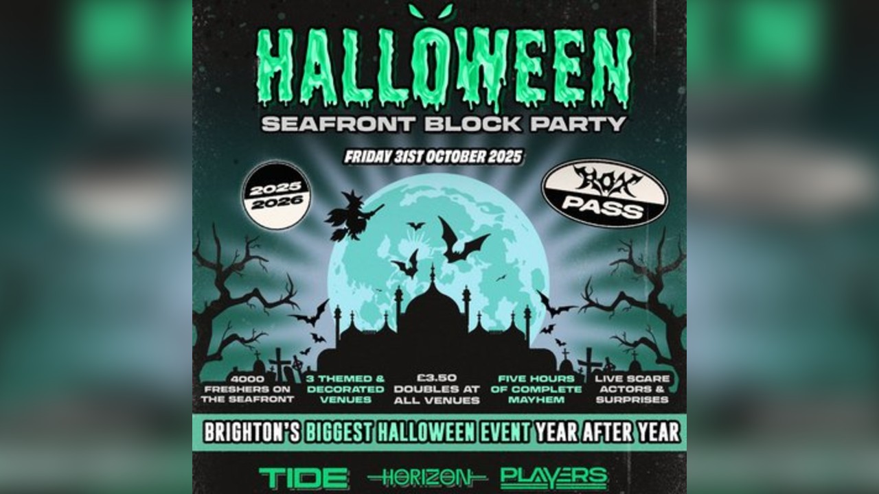 Halloween Seafront Block Party 31.10.25 / 3 Venues One Ticket