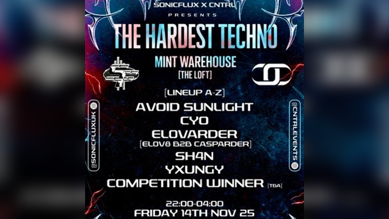 SONICFLUX x CNTRL Presents: THE HARDEST TECHNO