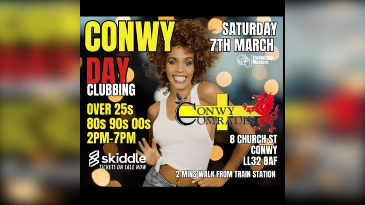 Throwback Masters Conwy Over 25s Day Clubbing Event