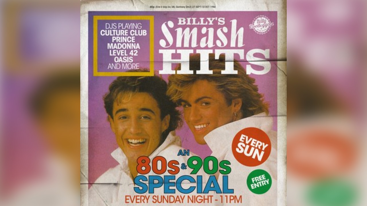 BILLY'S SMASH HITS - Every Sunday Night