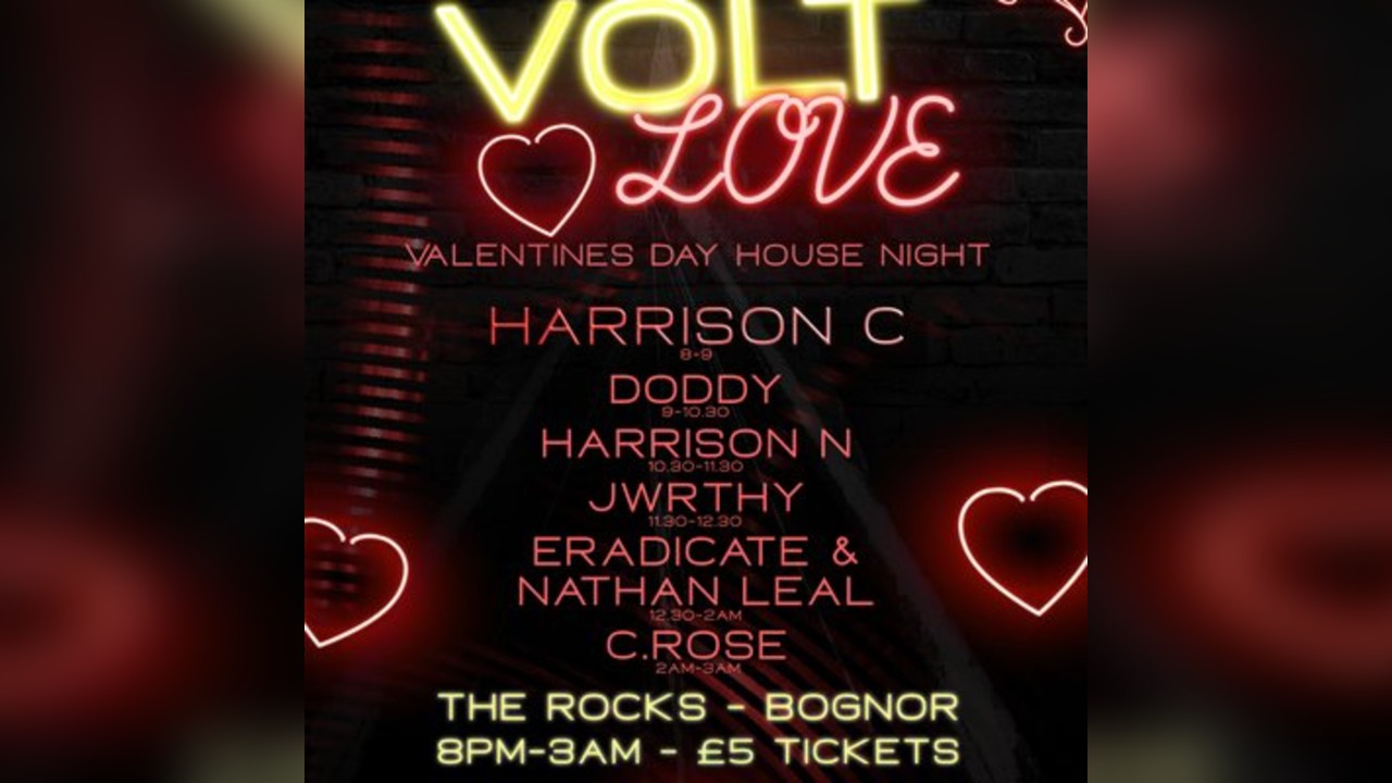 VoltHouse Promotions - VOLT:LOVE @ Rocks Bar 14/02/26