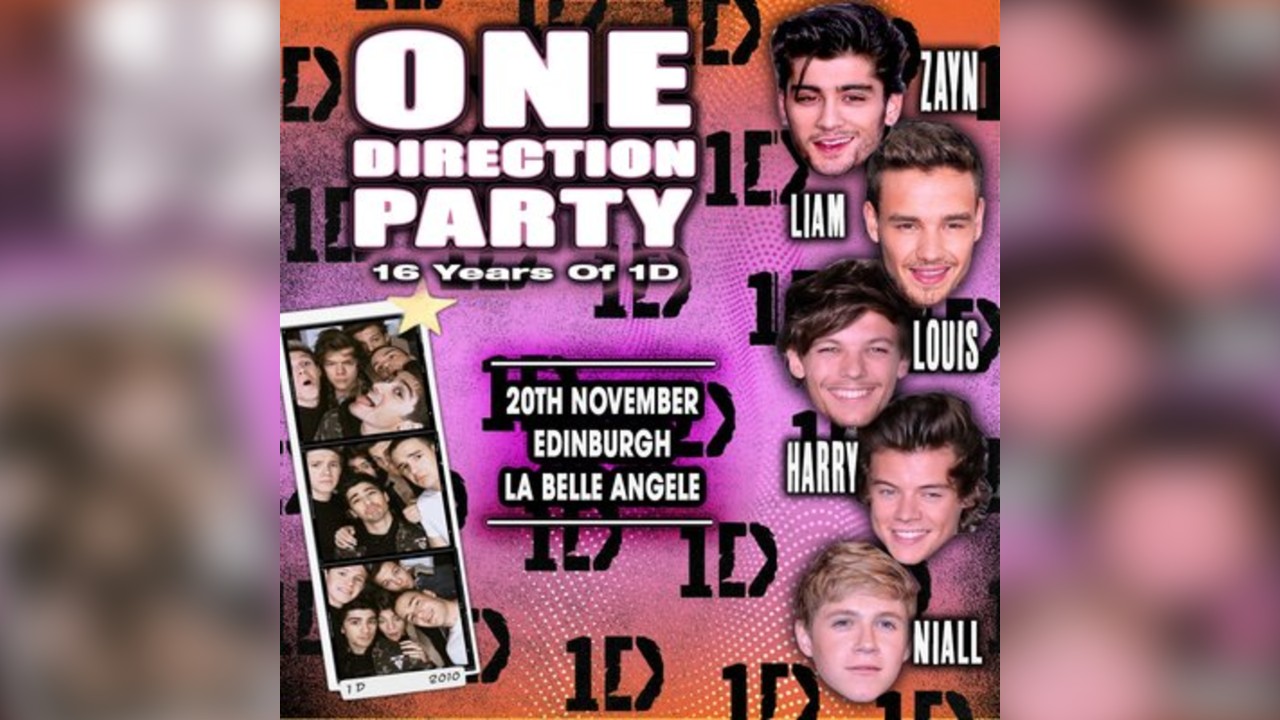 16 Years Of One Direction Party (Edinburgh)