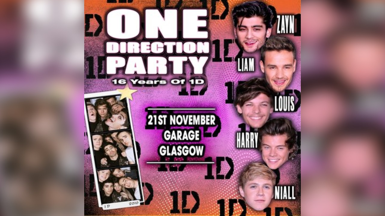 16 Years Of One Direction Party (Glasgow)