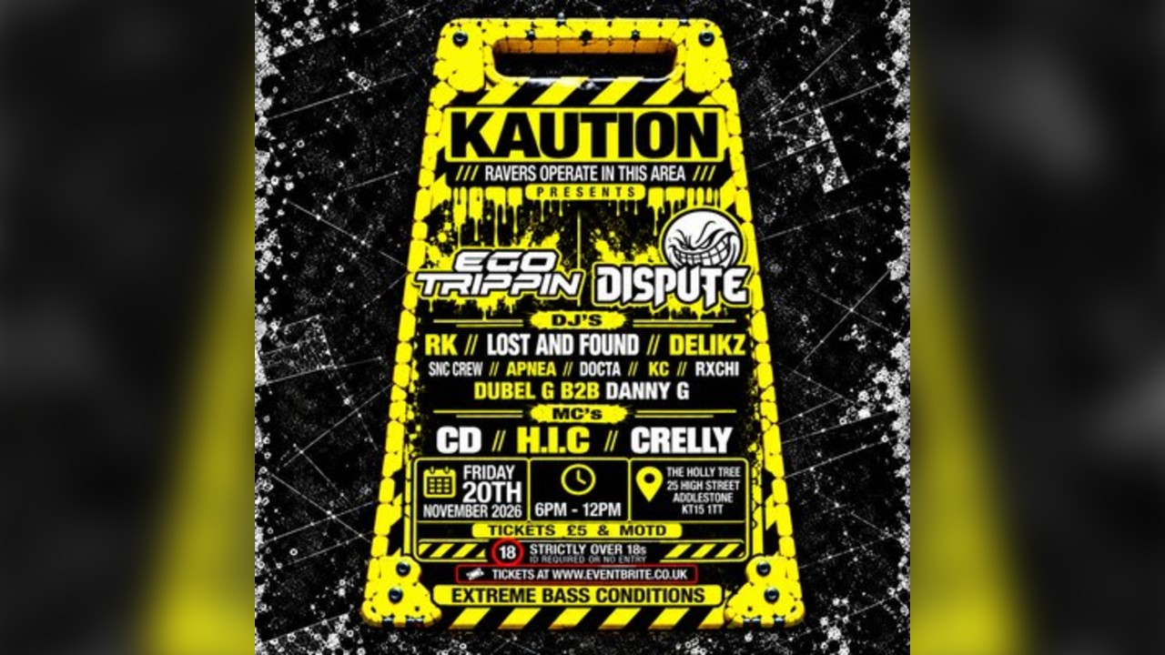 Kaution: Ravers operate in this area.