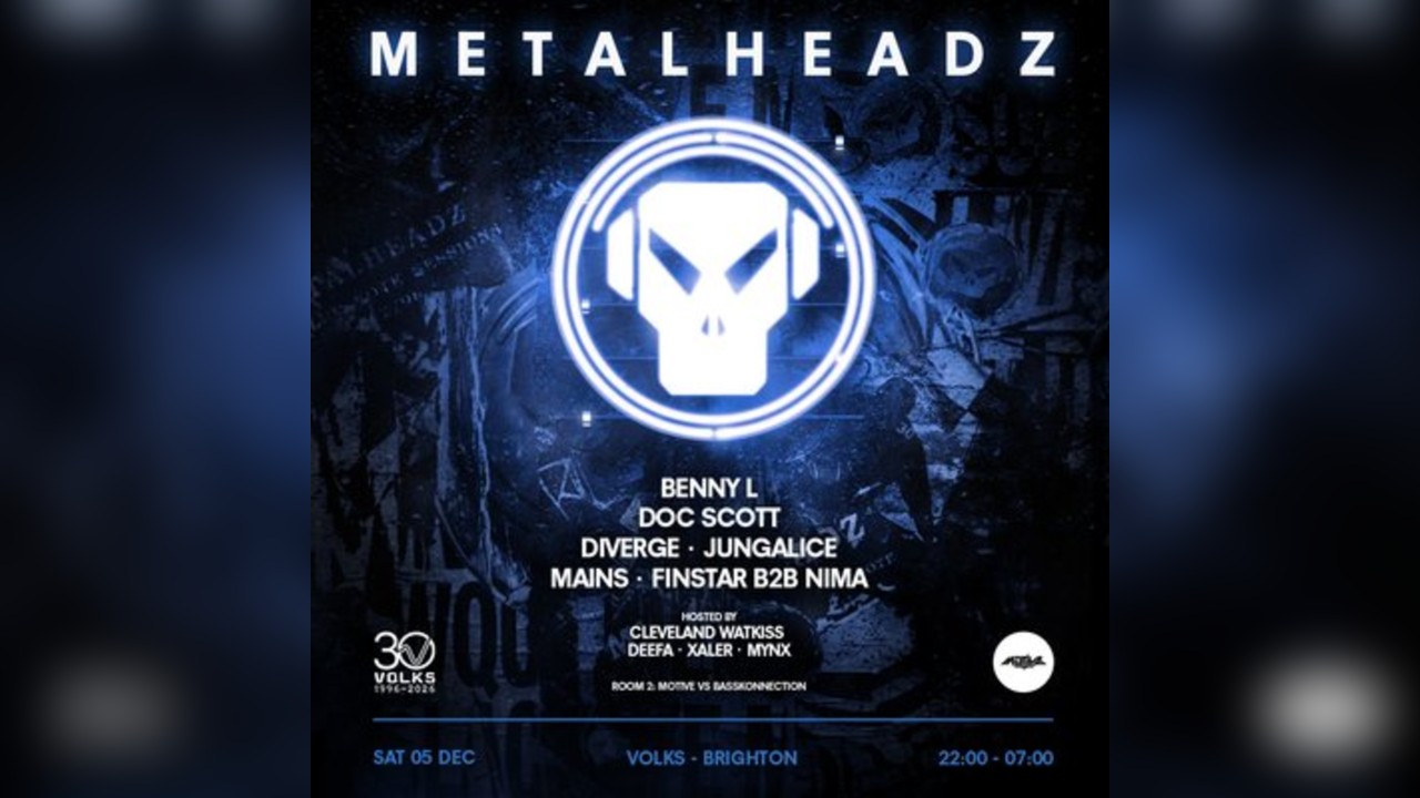 Metalheadz - Brighton w/ Benny L, Doc Scott, Cleveland Watkiss