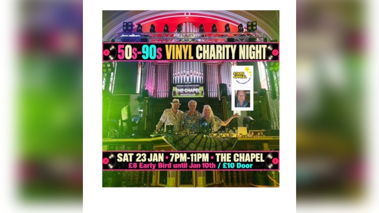 50s to 90s Vinyl Charity Night for Stars Appeal - Salisbury