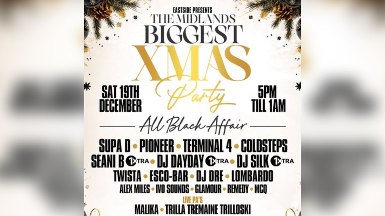 THE MIDLANDS' BIGGEST XMAS PARTY - All Black Affair - 2026