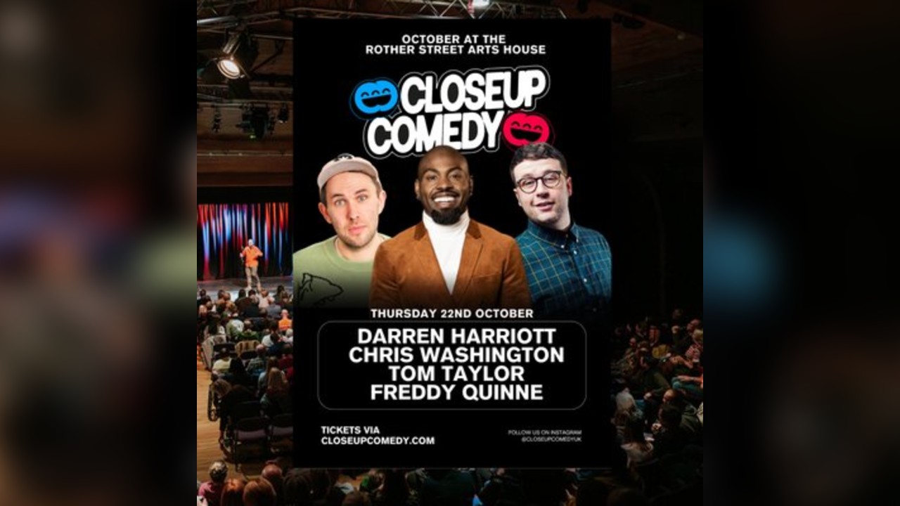 CLOSEUP COMEDY in Stratford Upon-Av with Darren Harriott + more