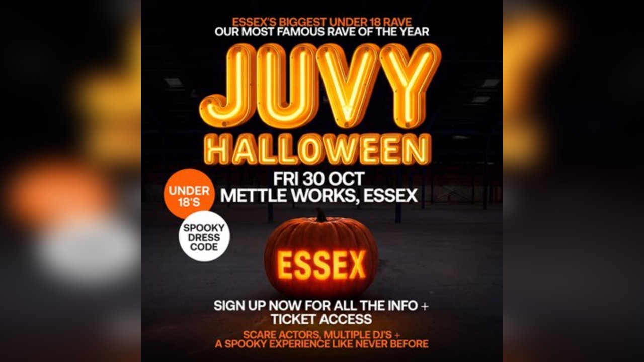 JUVY Under 18s - Halloween Tour - Fri 30 October - ESSEX