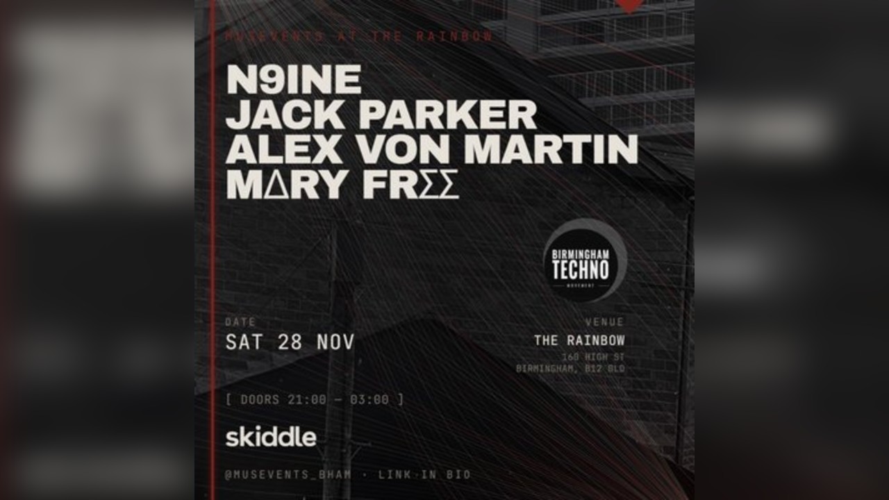 Musevens Presents: Techno Experience | The Rainbow Birmingham |