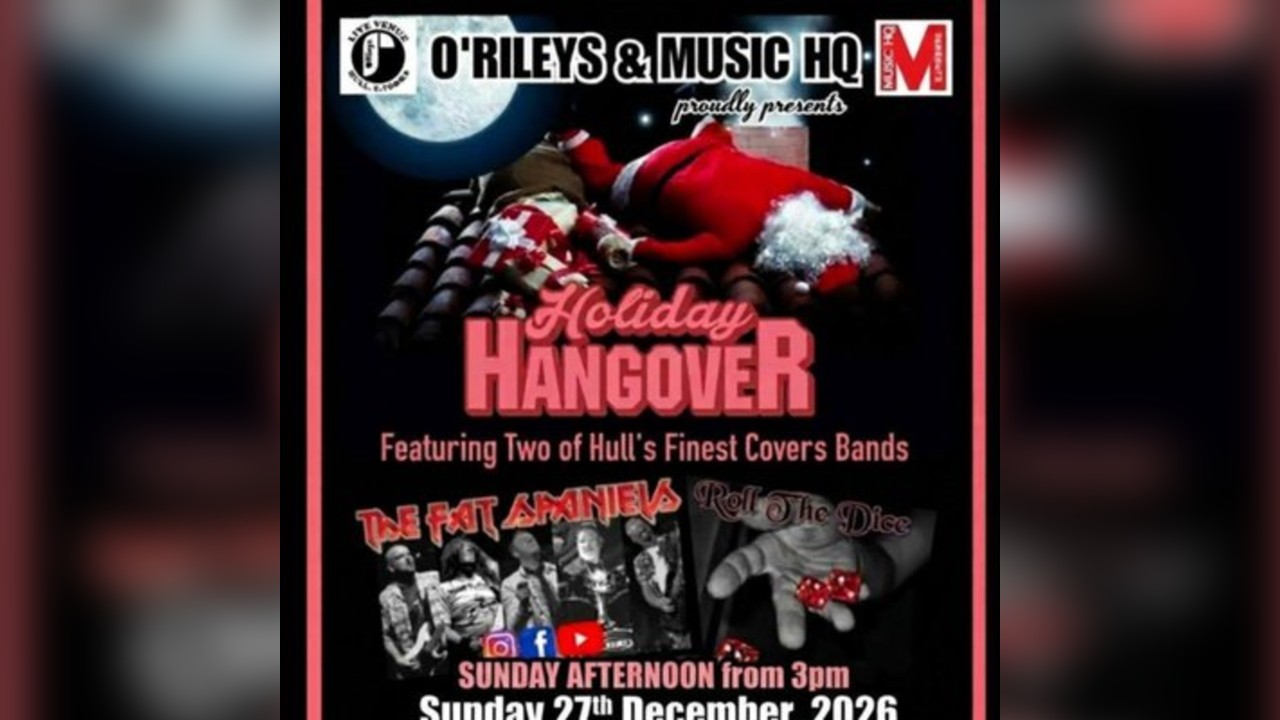 The Annual Holiday Hangover gig The Fat Spaniels & Roll The Dice