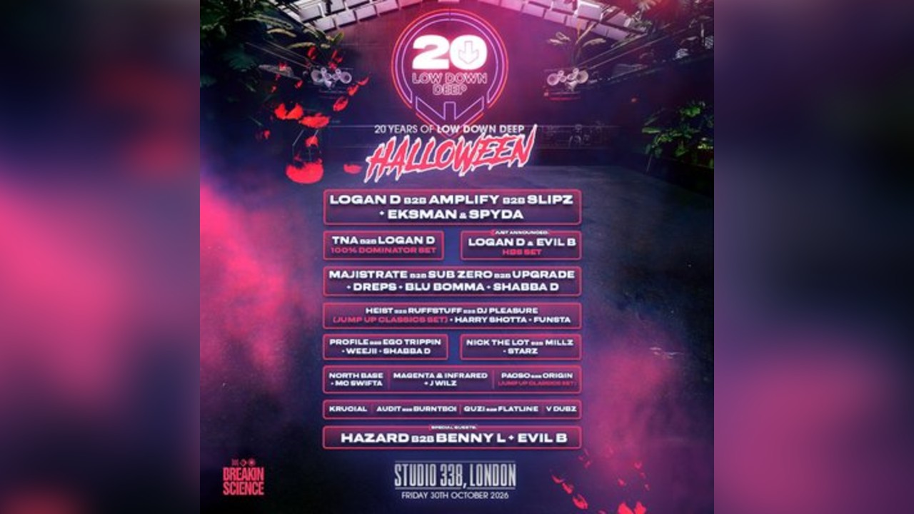 20 Years Of Low Down Deep - Halloween: Studio 338, London