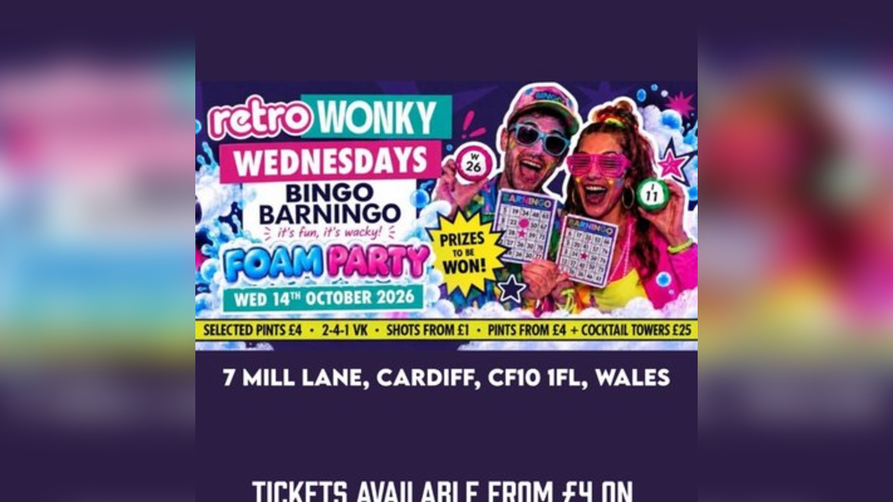 Bingo Party @ Retro Cardiff WEDNESDAY 14TH OCTOBER