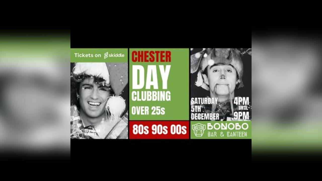 Throwback Masters Chester Over 25s Day Clubbing 80s 90s 00s