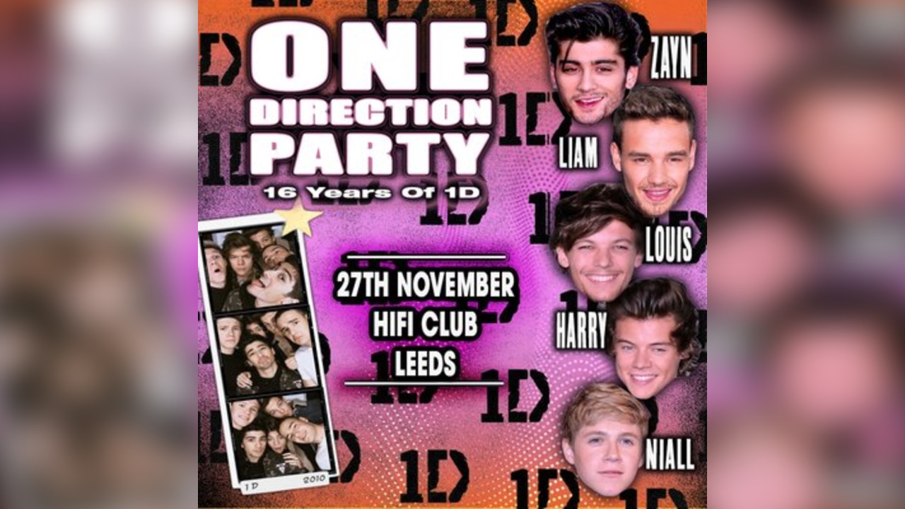 16 Years Of One Direction Party (Leeds)