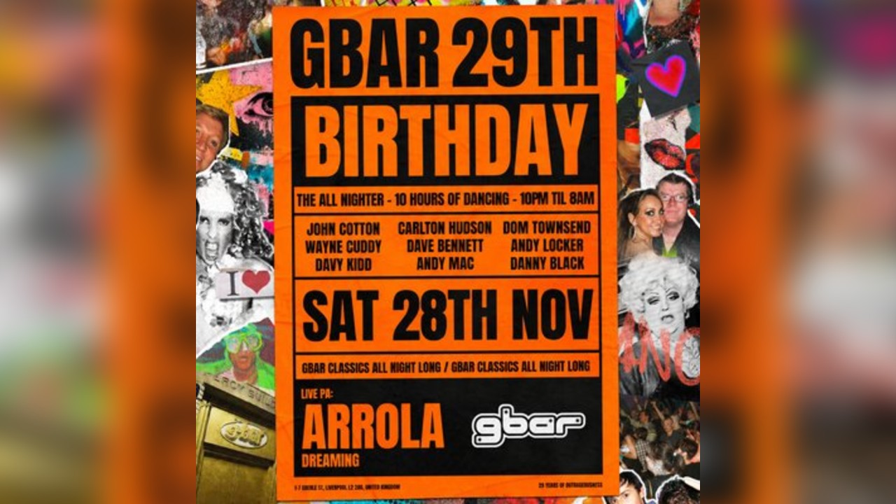 GBar 29th Birthday