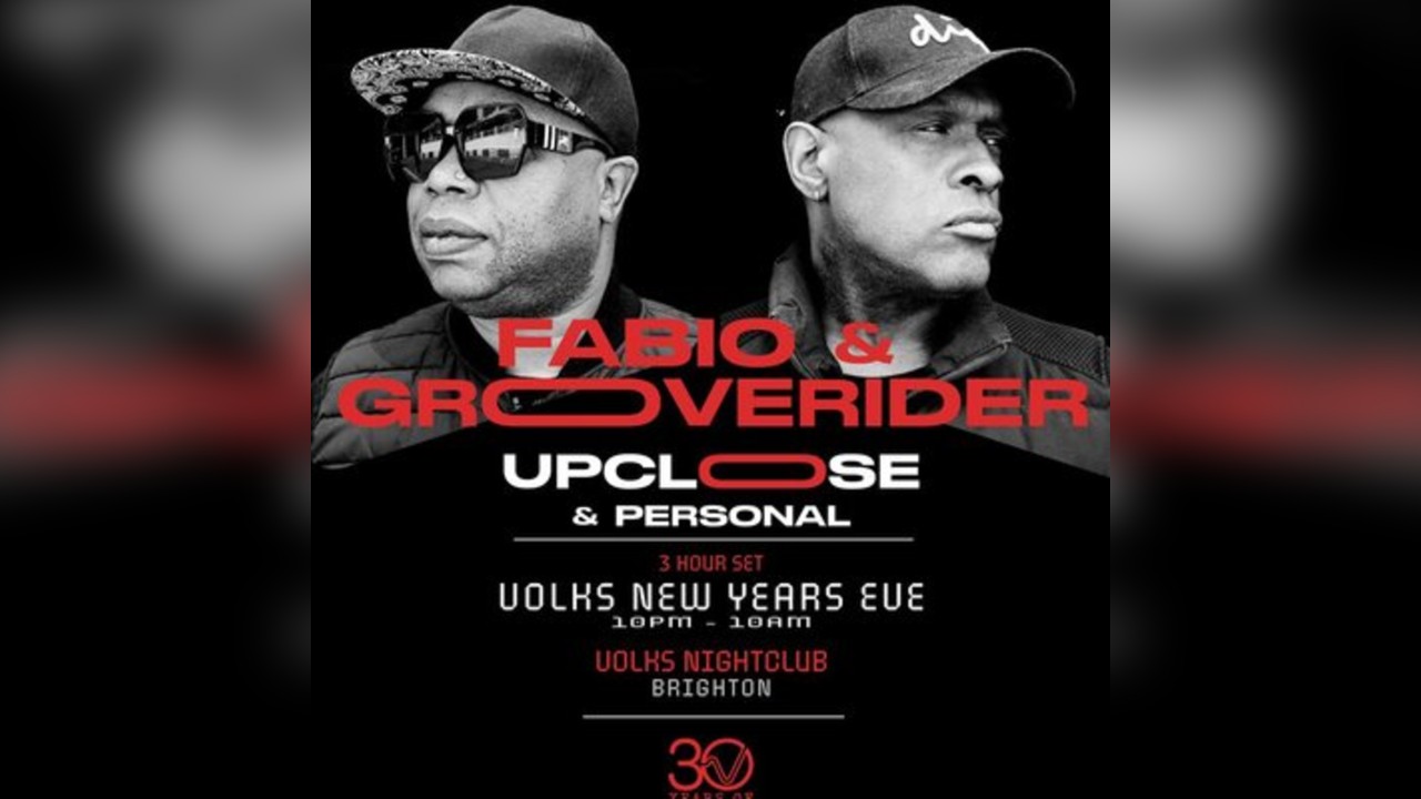 Volks NYE 2026: 12-Hour Rave with Fabio & Grooverider