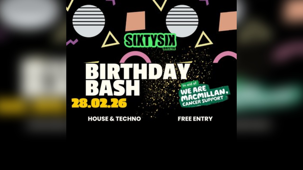 WAVE RAVE - Bristol - Birthday Bash in aid of Macmillan