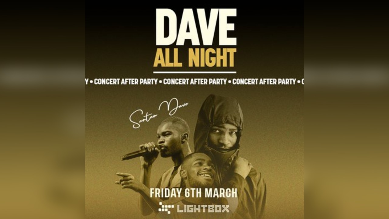 [FREE TICKETS] Dave Concert Afterparty @ Fire & Lightbox