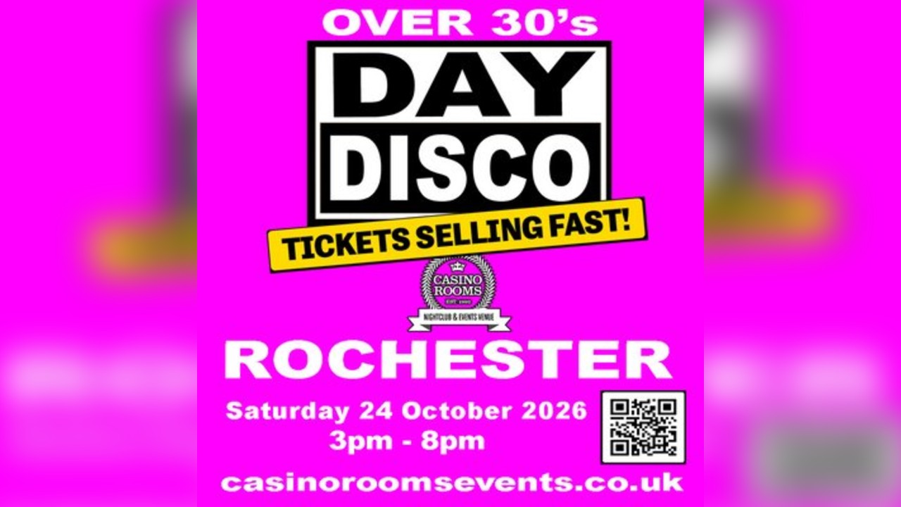 Day Disco (Over 30's) - Saturday 24th October 2026