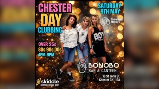 Throwback Masters Chester Over 25s Day Clubbing 80s 90s 00s