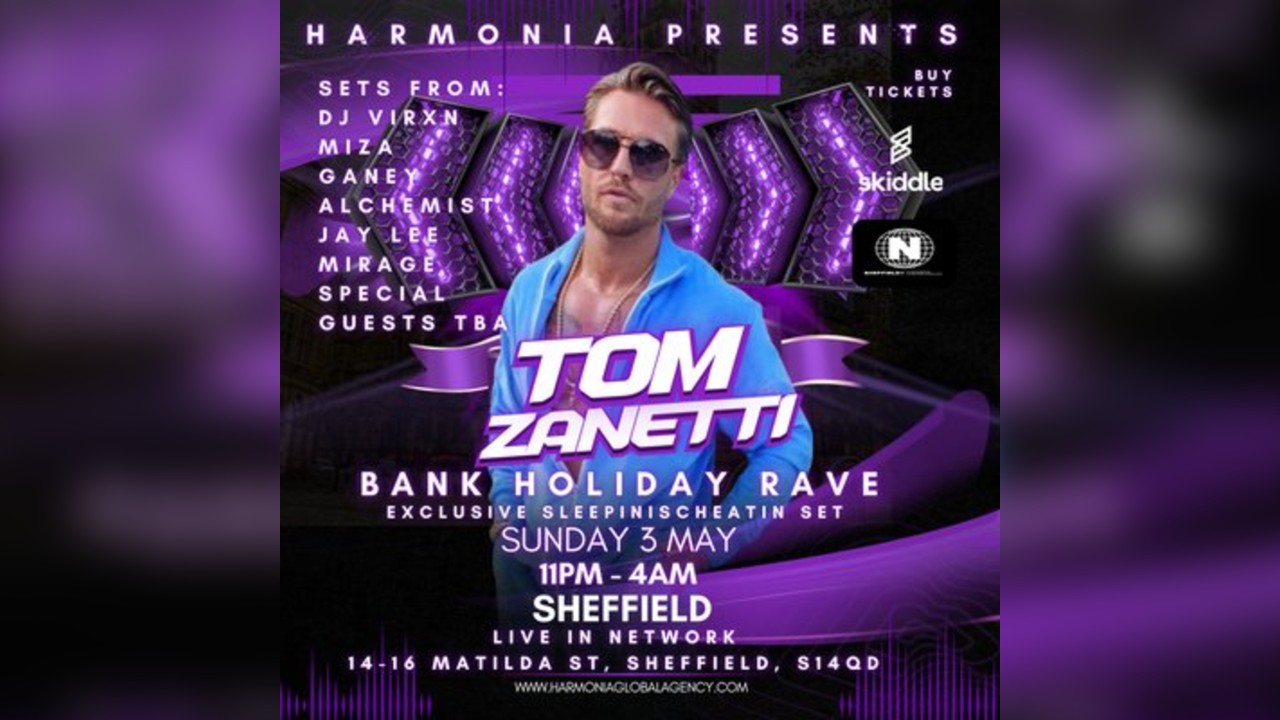 Harmonia Presents: Tom Zanetti (Bank Holiday Special)