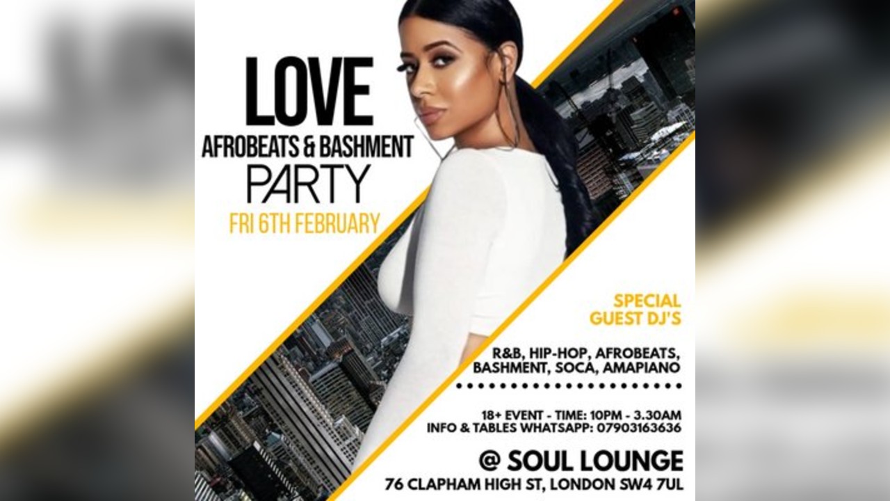 Love Afrobeats & Bashment Party
