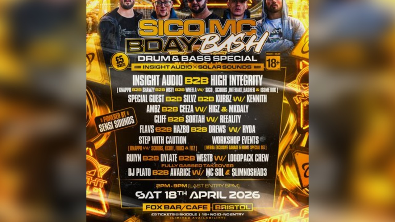 Insight Audio X Solar Sounds Presents: Sico MC's Birthday Bash