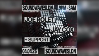 Soundwavesldn : JOE ROLÈT @THIRTY3HZ