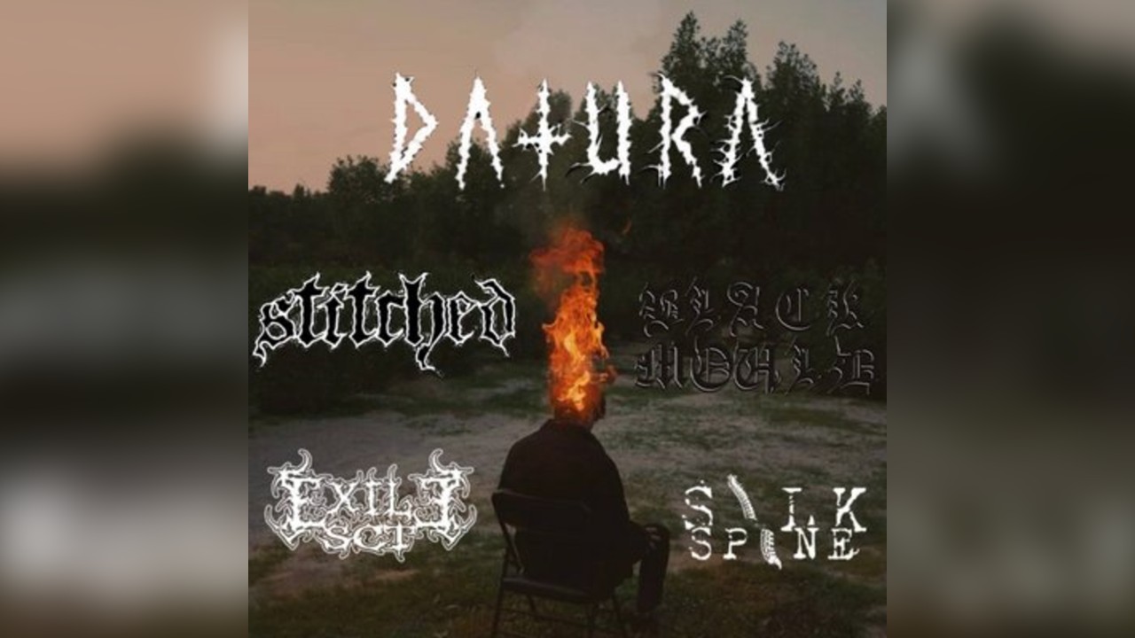 Datura w/ Stitched, Black Mould & Support - Glasgow