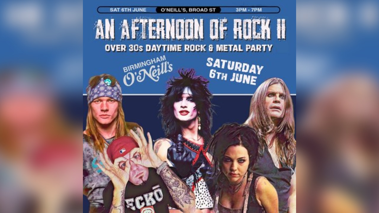 An Afternoon of Rock & Metal II: BIRMINGHAM (over 30s), 3pm-7pm