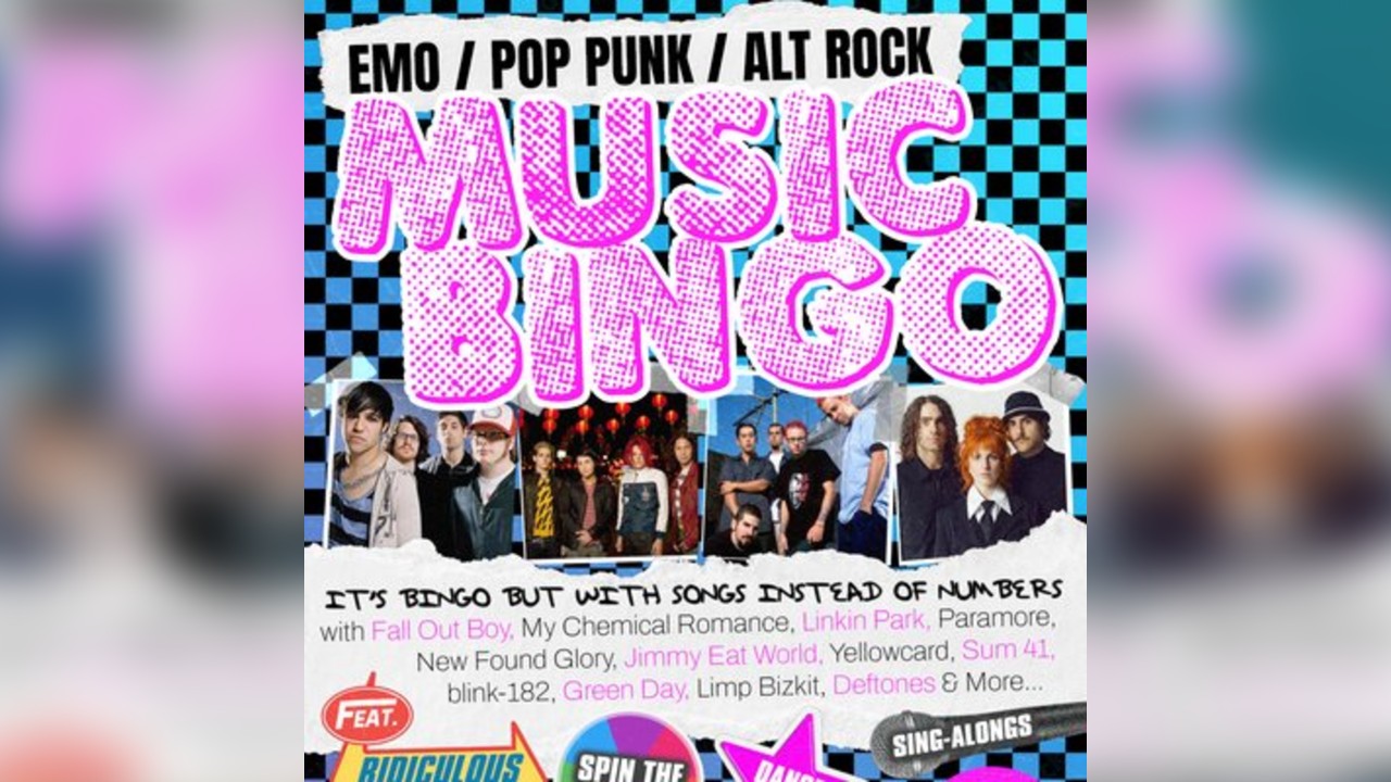 Emo & Pop Punk Music Bingo