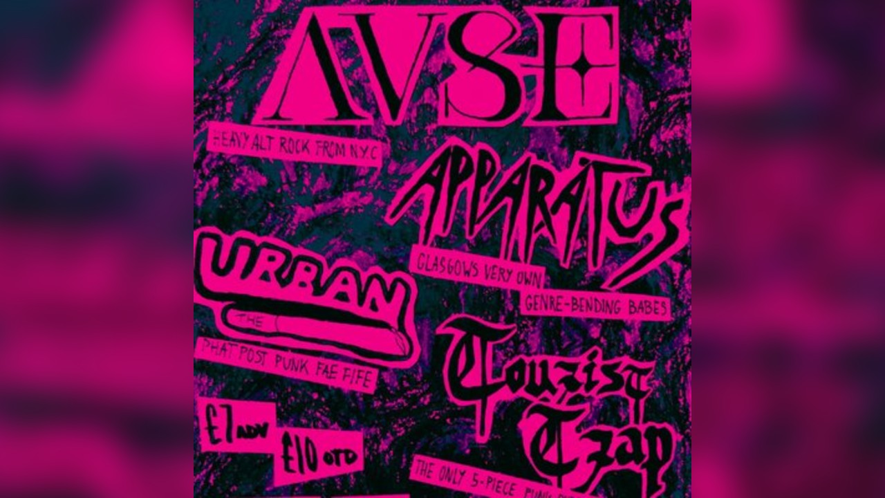 April 11: AVSE, APPARATUS, THE URBAN, TOURIST TRAP