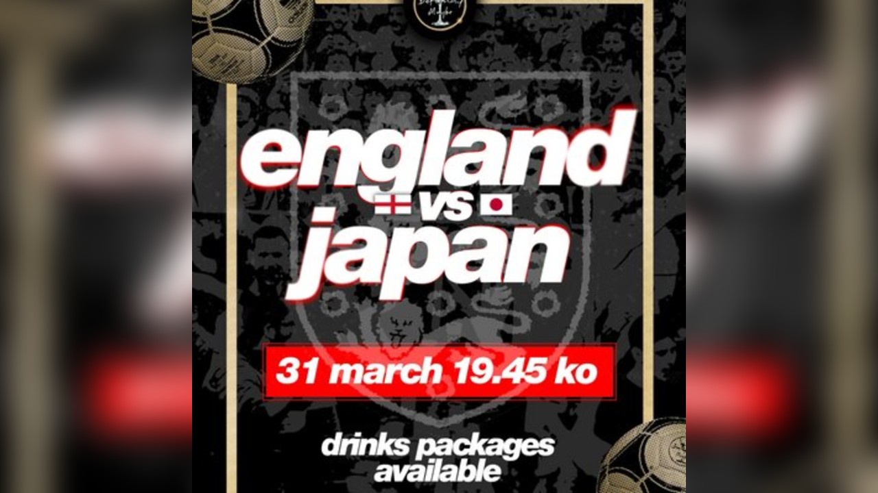 England vs Japan Screening & Drinks