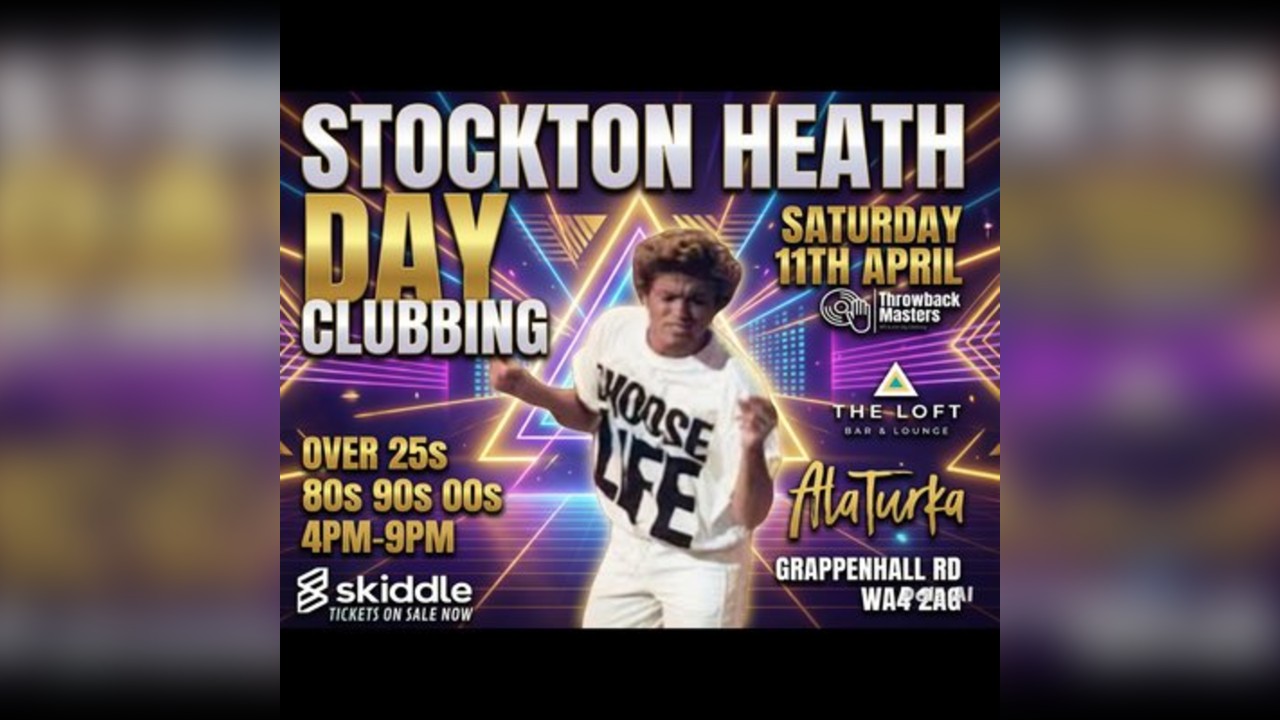 Throwback Masters Stockton Heath Over 25s Day Clubbing Event