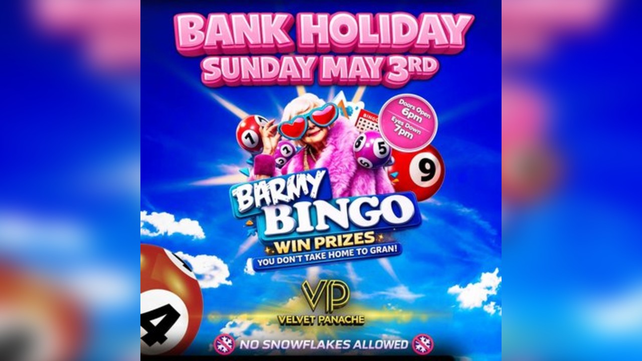 Barmy Bingo -  Sunday 3rd May (bank holiday)