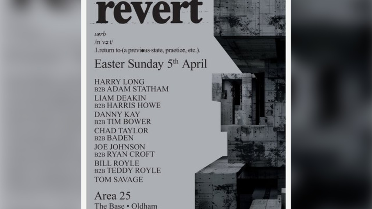 REVERT at The Base, Oldham Easter Sunday 5th April