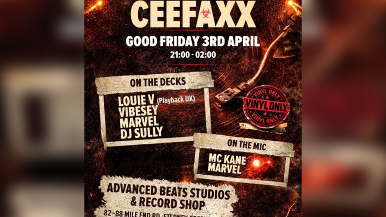 Bass Pandemic Presents  **CEEFAXX**(oldskool vinyl night)